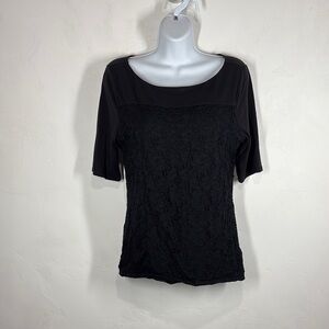 White House Black Market Elegant Black Lace Women's Top size medium